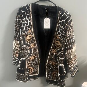Perfect condition Bella Barnett pearl studded blazer